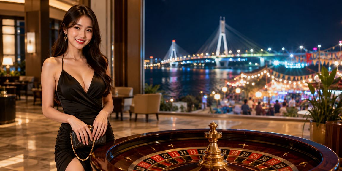 Người chơi Roulette tại chợ đêm Cần Thơ trải nghiệm không khí casino nhộn nhịp về đêm